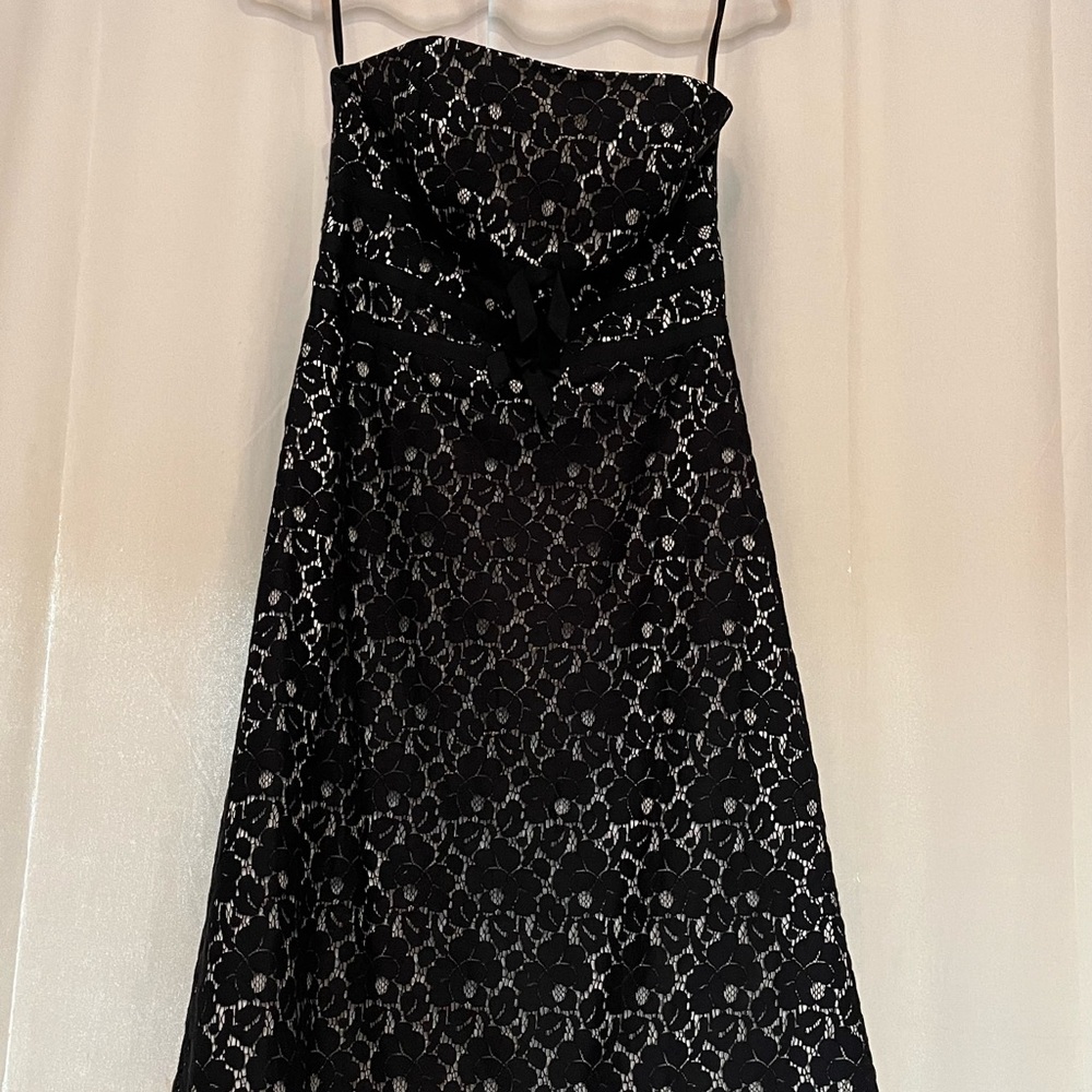 White House Black Market Ivory and Black Dress